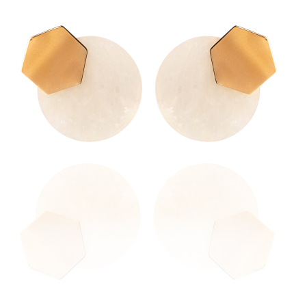 گوشواره هندسی صدفی