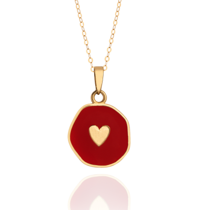 آویز قلب قرمز دورو