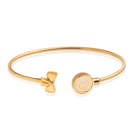 دستبند بنگل آبنبات سفید هینا