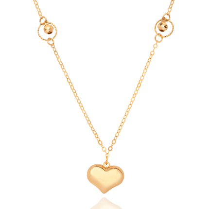 گردنبند قلب برجسته و البرنادو