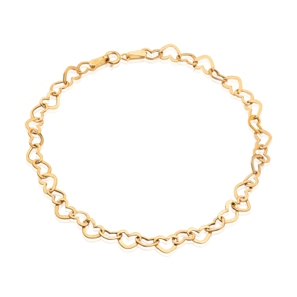 دستبند زنجیر قلبی